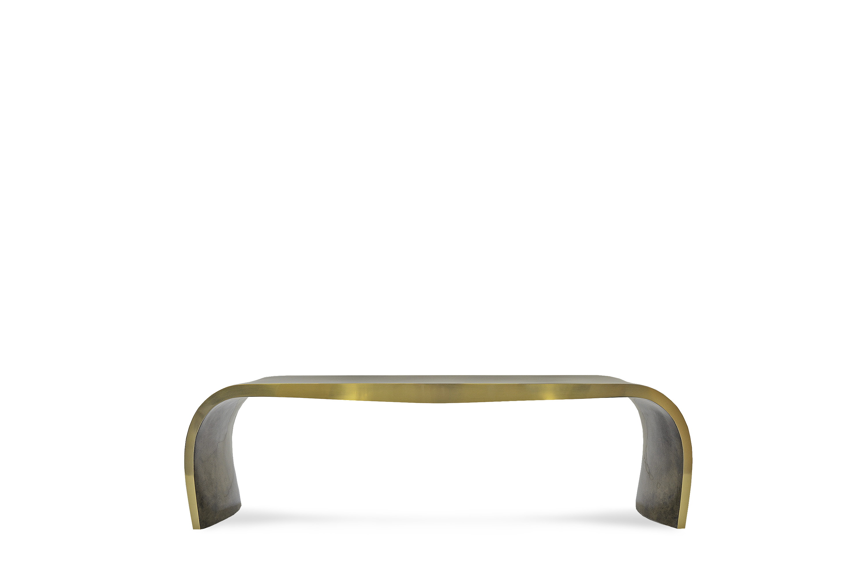 Concave Bench - Brass Trim 1