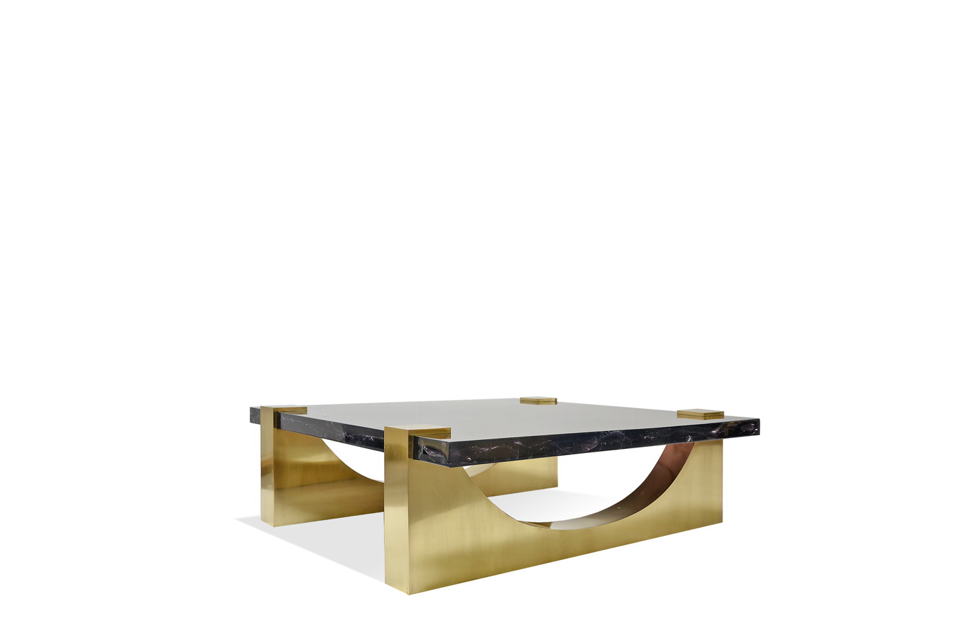 Aqueduct Brass Coffee Table | Ice-Resin 1