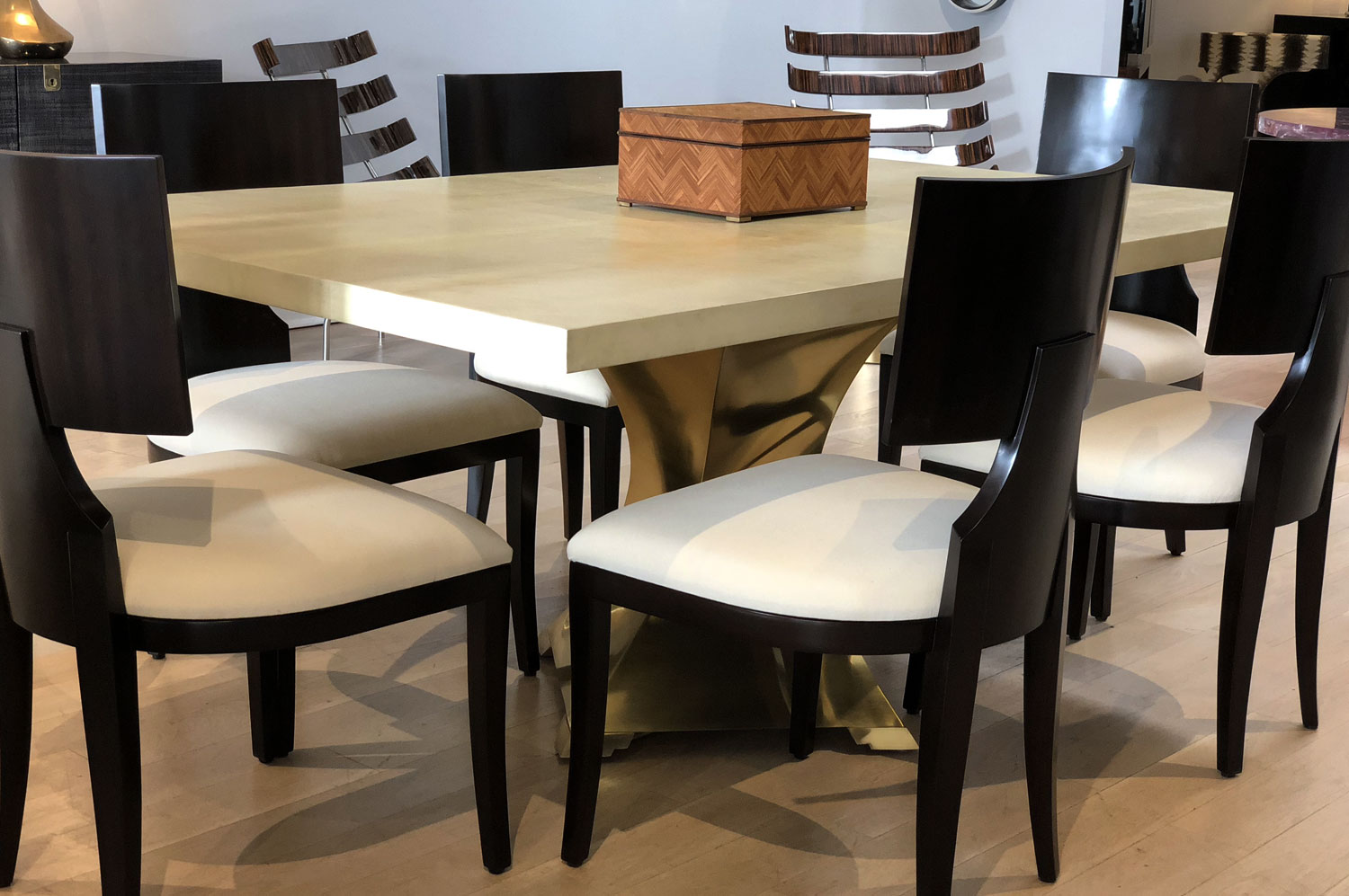 Twister Dining Table - Brass 4